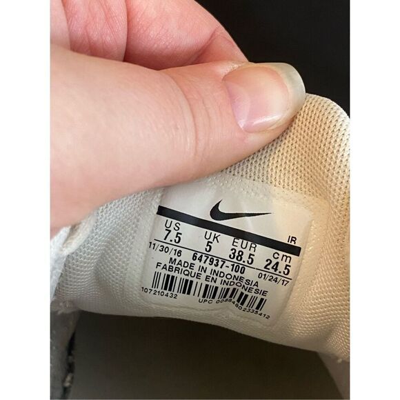 Nike Womens Sideline III 647937-100 White Lace Up Low Top Training Shoes Size 9 - Picture 8 of 10